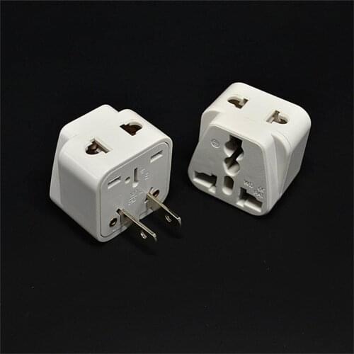 In Stock! 2 pin AC American USA Power Plug Adapter Travel Converter Australia UK USA EU Wholesale Hot New Promotion