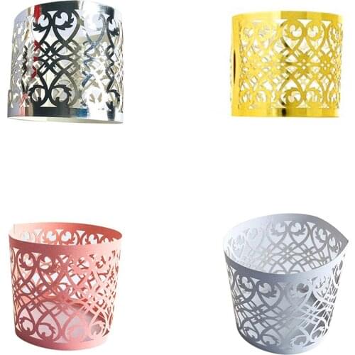 50pcs/lot Gold Napkin Rings Holder Party Supplies Napkin Rings For Wedding Table Decoration Skirt Princess Prince Rhinestone Hot