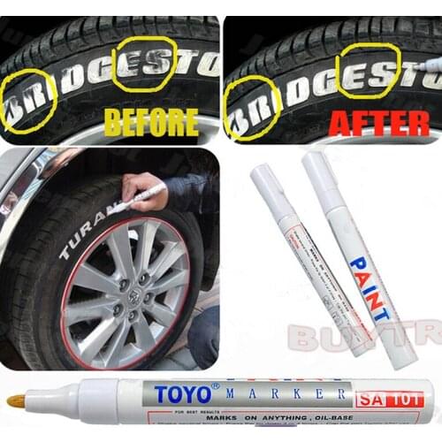 1pcs Waterproof Car Tyre Tire Tread CD Metal Permanent Paint Marker Graffti Oily Marker Macador Caneta Stationery