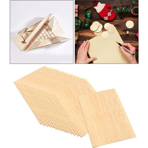 15Pcs Wooden Square Shapes Unfinished Wood Pieces Wood Craft Blanks Plaque Sign Slices for DIY Pyrography Art Craft Woodworking