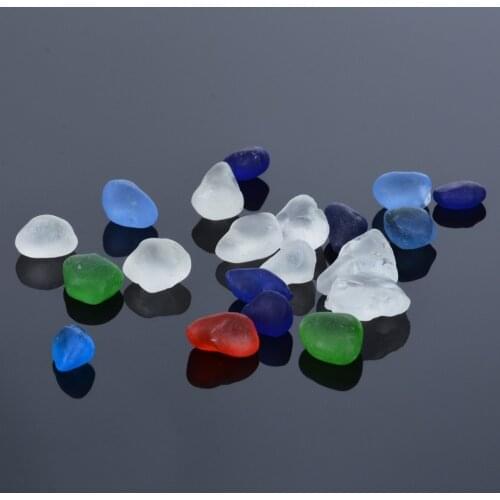 20pcs Sea Beach Glass Beads Mixed Colors Bulk Jewelry Pendant Decoration 10-16mm For Earrings Necklace And Bracelet