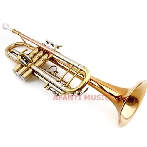 Afanti Music Bb tone / Yellow Brass / Gold Lacquer Trumpet (ATP-111)