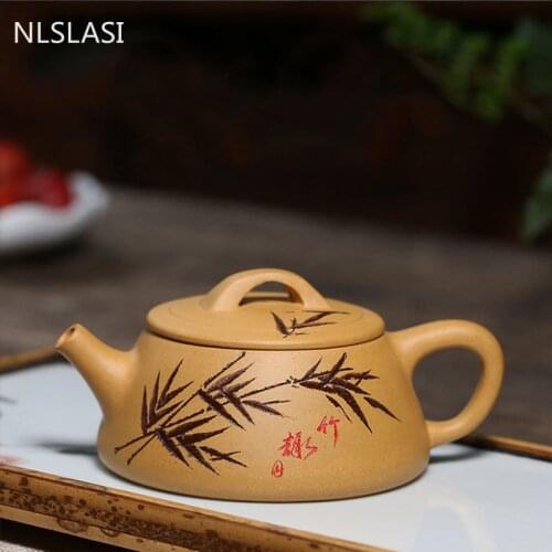 Authentic Yixing Tea pot purple clay filter teapots beauty kettle Raw ore Handmade Boutique Tea set Customized Drinkware 200ml