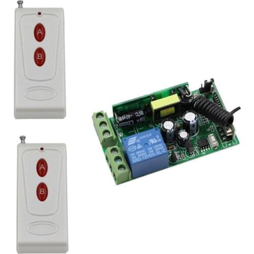AC 85V 110V 220V 240V 250V RF Wireless Remote Control Switch Remote Switch Relay Module Light LED Bulbs Power Switch Transmitter