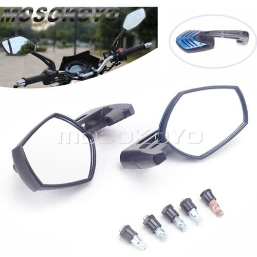 Motorbike Side Rear View Mirrors Scooter Motorcycle Rotatable Rearview Mirror for Chopper Cruiser Street Bike Universal 8mm 10mm
