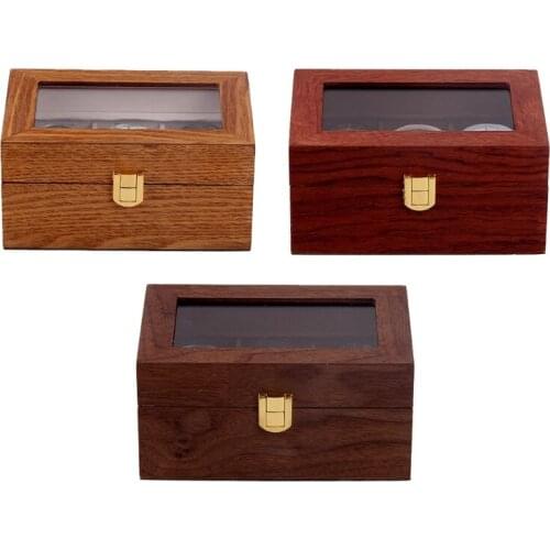 3 Slots Wooden Watch Box Removable Pillow Watches Display Container Jewelry Storage Holder Travel Organizer Case Gift T21D
