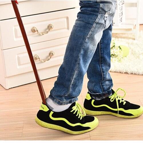 55 cm Ultra Long Mahogany Craft Wenge Wooden Shoe Horn Professional Wooden Long Handle Shoe Horn Lifter ShoehornNew Arrival