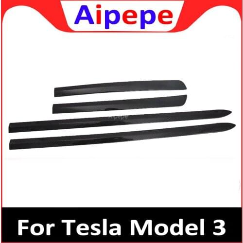 For Tesla Model 3 2018 2019 ABS Side Door Body Molding Cover Trim Protection Decoration Car Accessories