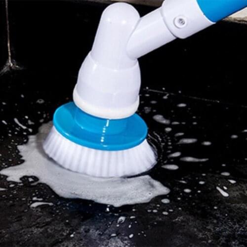 3pcs Electric Scrubber Brush Home Cleaning Brush Wireless Cleaner Brush Head Rotary Mop Scrubbing Brushes Care Cleaning Tool