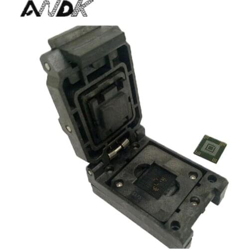 EMMC Socket Clamshell Flip-type socket smart digital device flash data recovery burn-in EMMC153 169 socket adapter
