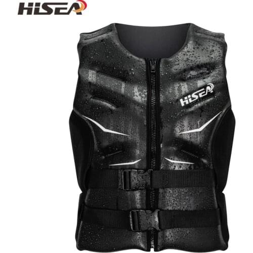 HISEA Neoprene Profession Life Vest Fishing Swimming Buoyancy For Adult Life Jacket Water Sports Safety Floating Swimwear