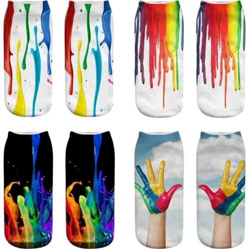 Paint 3-D Printed Socks Personality 3-D Printed Socks, Fashion Socks,man and women