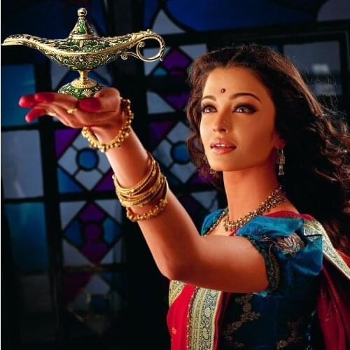 Aladdin Magic Lamp Traditional Hollow Out Fairy Tale Aladdin Genie Lamp Vintage Retro Toy Home Decor Ornaments Vintage Tea Pot