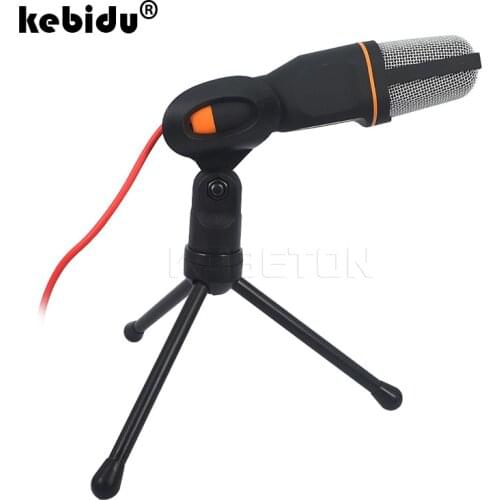 Kebidu Handheld Studio Microphone Mic with Tripod Sound Condenser Microphone For Skype MSN Computer Chat PC Laptop
