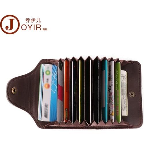 Men Card Holder Genuine Leather Women Multi-card card holder Zipper Pocket Unisex Card Case Coin Purse Credit Card Holder