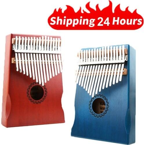 Handguard Wood Mahogany Mbira Body Musical Instruments Calimba Enjoyable Music Box 17-Key Likembe Sanza Single Board for Kids