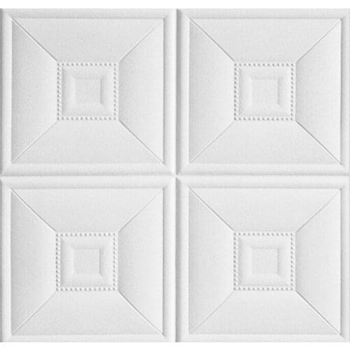 3D Wall Sticker imitation leather Bedroom Decor Waterproof Self-adhesive Wallpaper Home Living Room Kitchen TV Backdrop Decorati