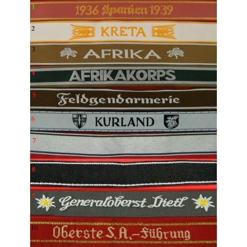 WWII WW2 GERMAN ELITE UNIFORM CUFF STRIP TITLE 5605101