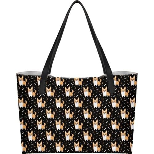New Arrive Fashion Custom DIY Dog Pet Designed 3D Print Shopping Tote Bag Customer DropShipping