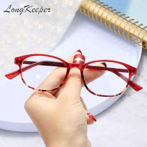 Floral Reading Glasses Frame Women Luxury Brand Stylish Ultralight Red Purple Eyeglasses Female Spectacles Diopter +1.0 to +3.5