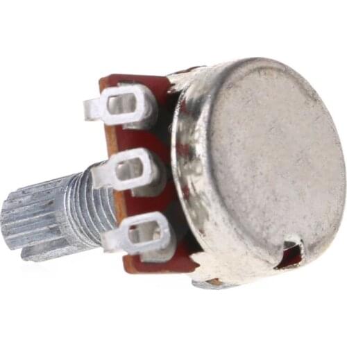 A25K Potentiometer Splined Pot Electric Guitar Bass Effect Amp Tone Volume 18mm Shaft Parts N58B