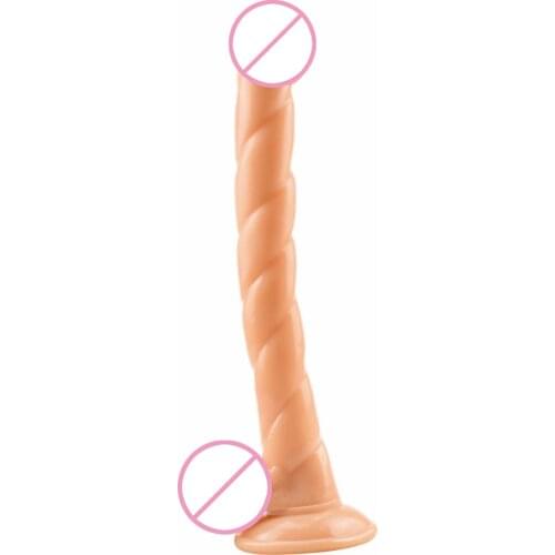 Super Long 32cm Small Penis Realistic Dildo with Suction Cup Soft Stimulate Cock Anal Sex Toys Masturbator for Men Women Couples
