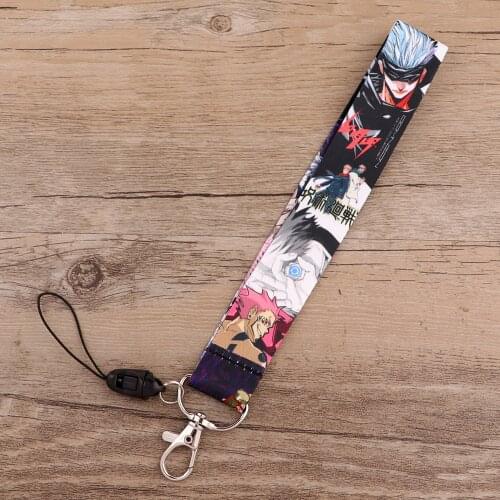 JF816 Anime Figure Hand Wrist Lanyard Short Band Cell Phone Strap for USB Keychain ID Badge Holder DIY Hanging Rope