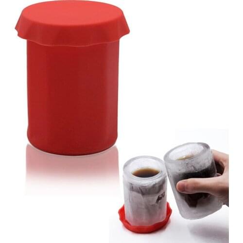 Eat an ice cup! Silicone Mold Ice Cube Mold Bar Party Drink Ice Wine Tray Freeze Ice Cream Tools Kitchen Accessories