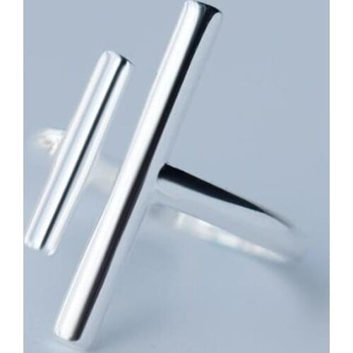 SMJEL minimalist Bar Rings for Women Adjustable Geometric Rings Bar Wedding Band Wholesale Jewelry Valentine Gift