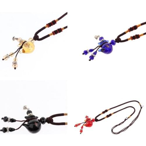 Vintage Women Pendant Necklace Perfume Bottle Essential Oil Diffuser 1ml