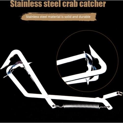 Vintage Pike Traps Fishing Traps Pike Hooks Stainless Steel Crab Grabber Grabbing Tool Clamp Pike Trap Fishing Tackle