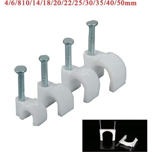 Screw Clip and Fastener Round Cable Wire Clips Cable Management Electrical Wire Cable Clip Coaxial Cable Clips RG6 RG59 CAT6