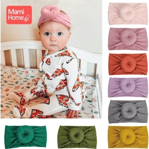 1PC Baby Hair Band Soft Donut Top Knot Headbands Hairband Turban Hair Bows Accessories for Kids Toddler Infant Newborn Baby
