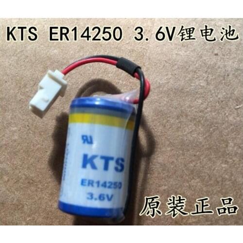 10PCS KTS ER14250 3.6V 1/2AA Lithium Battery Industrial Control Meter Battery with Soldered Feet