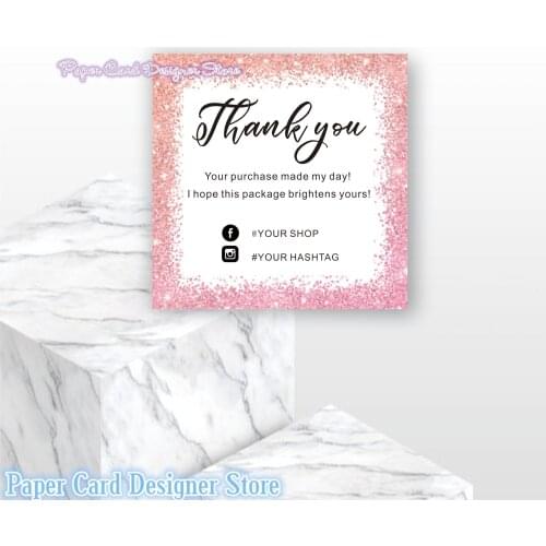 100 Cars /set Personalization MINI Packaging Insert Card ,Thank You For Your Order Small Business Insert card social media card