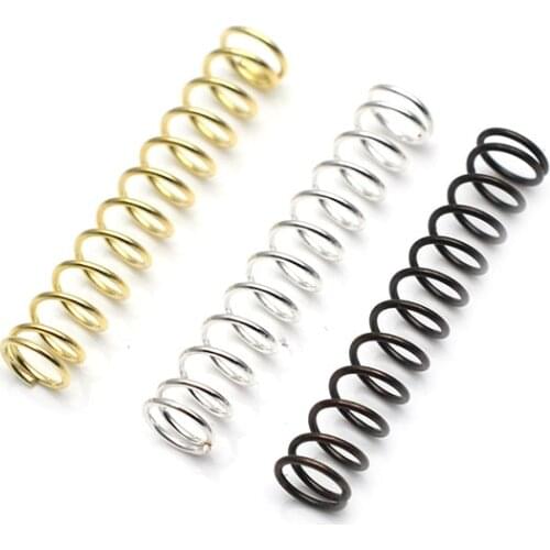 100PCS Electric Guitar Humbucker Pickup Adjust Height Springs Electric Guitar Bass Bridge Saddle Adjust Springs - Length 25mm