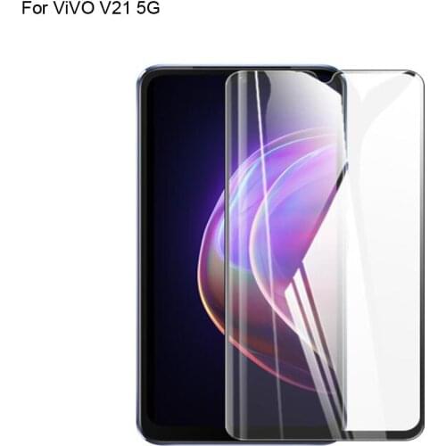 5PCS For ViVO V21 5G Glass Tempered Full Cover Tempered Glass Film Screen Protector Film For ViVO V21E 5G Protection