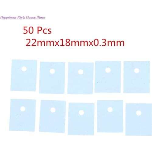 50 Pcs New TO-3P Transistor 22mmx18mmx0.3mm Insulation Pad Sheet Silicone Insulator