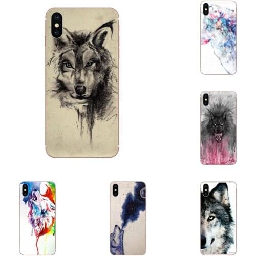 Watercolor Wolf For Xiaomi Mi A1 A2 A3 CC9 CC9E 9T mi10 mi9 mi8 pro lite SE Luxury Fashion Phone Case