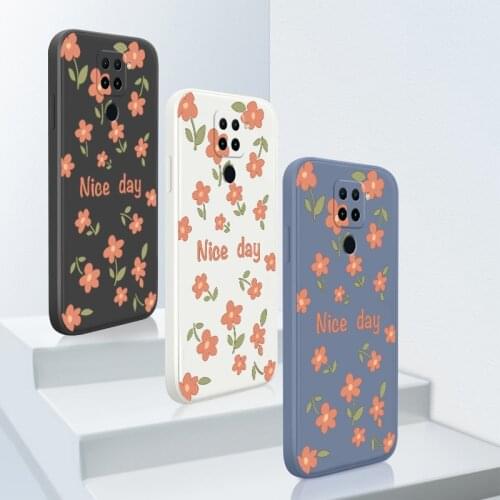 Bright Flowers Case For Xiaomi Redmi Note 10 10S 9T 9 8 7 Pro MAX Soft Silicone Phone Cover For Redmi 9 9A 9T K40 K30 K20 Pro