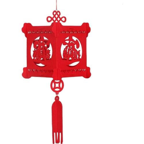Felt New Years Day New Year Pendant Lantern Festival Supplies Spring Festival Palace Lantern Mid-Autumn Festival National Day