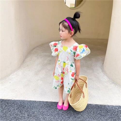 2021 Summer New Arrival Girls Fashion Printed Jumpsuit Kids Korean Design Overalls
