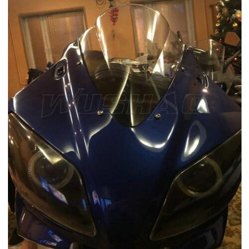 Motorcycle Double Bubble Windshield Windscreen Screen For 1998 1999 Yamaha YZF-R1 1000 YZF R1 Black Clear Iridium