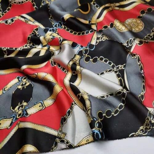 Ethnic Polyester Glossy Satin Imitation Silk Chiffon Vintage Clothing Shirts Pajamas Fabric