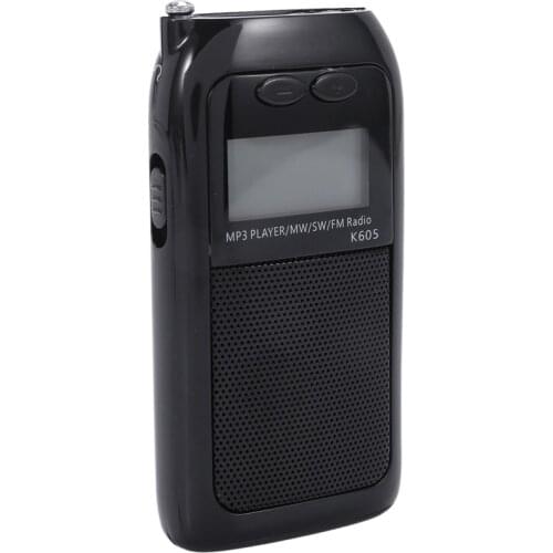 K605 Mini Pocket Radio Fm Am Sw Mw Digital Tuning Radio Receiver Mp3 Music Player Medium Wave / Short Wave / Fm Stereo Radio