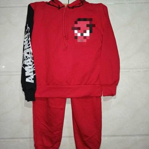 Two Pieces Red Clothing Set 2020 Spring Autumn Clothes for Kids Long Sleeve Hooded Sweatshirts & Pants Tracksuit Kids 2pcs Sets