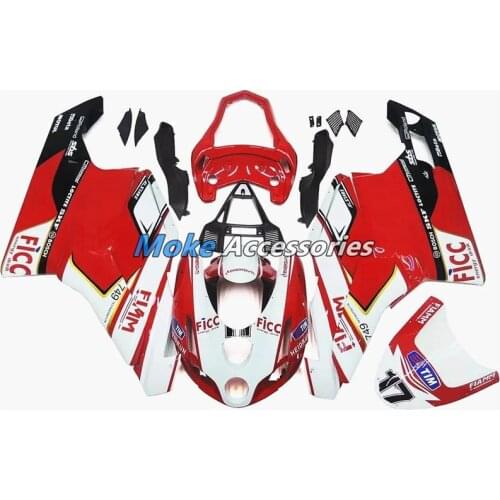 Motorcycle Fairings Kit Fit For 749 999 2003-2004 Bodywork Set High Quality ABS Injection NEW White Red