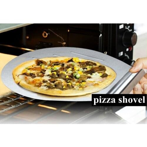 Big size stainless steel metal pizza shovel cake holder mousse fondant food easily remove tools for home kitchen baking supplies