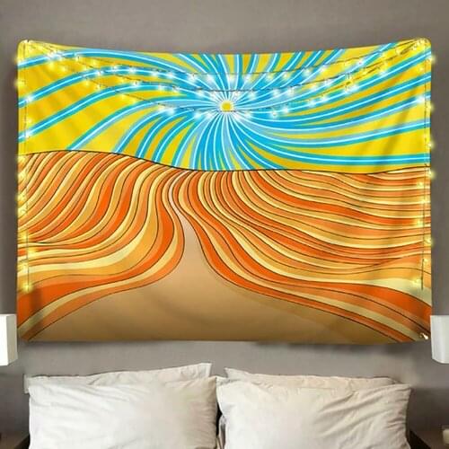 Sunset Hill Mandala Tapestry Wall Hanging Bohemian Gypsy Psychedelic Tapiz Witchcraft Tapestry