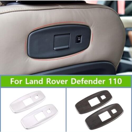 NEW!!! ABS Chrome/Oak Wood Grain Car Seat Back USB Port Panel Frame Trim For Land Rover Defender 110 2020 Car Accessories